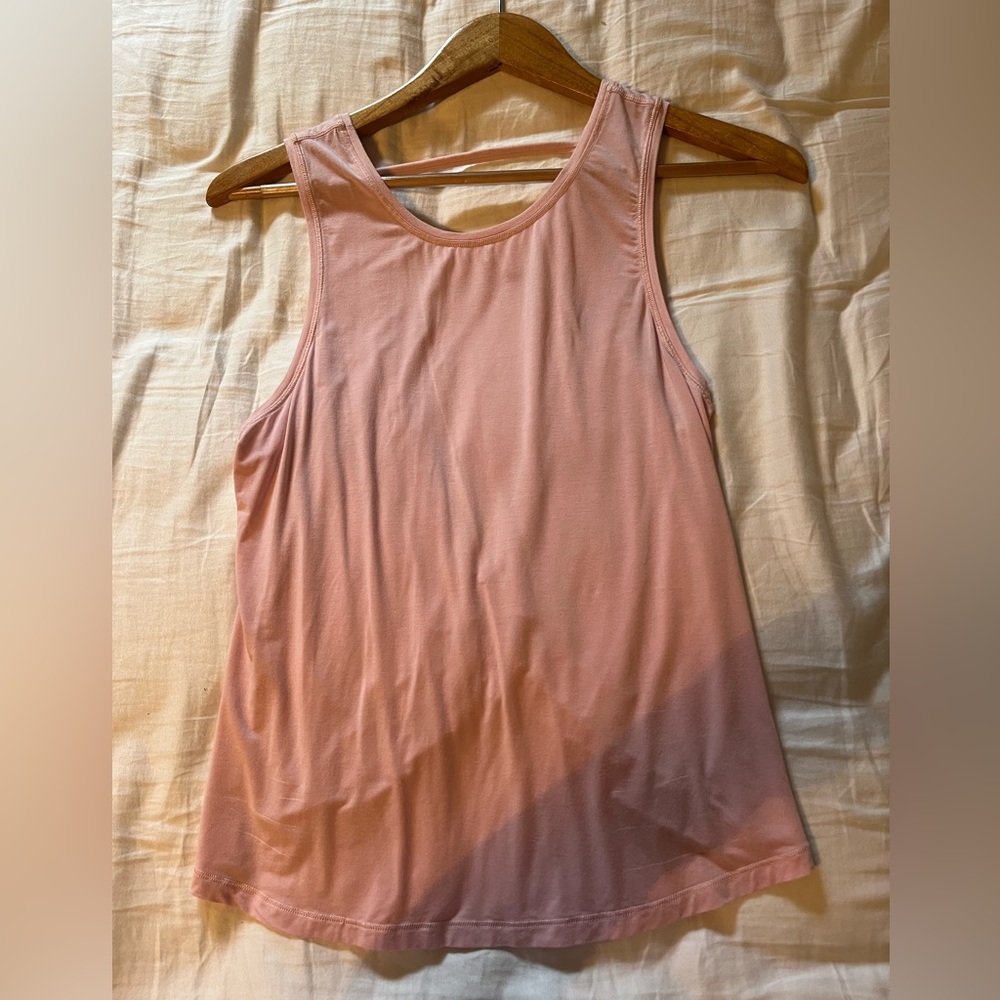 open back pink Lululemon tank top